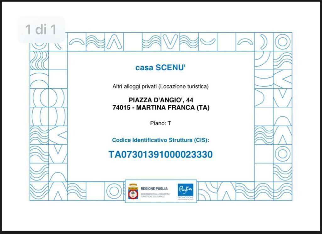 Scenu' Lägenhet Martina Franca Exteriör bild